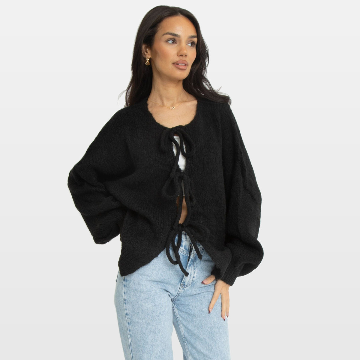 Bettina | Cárdigan oversize con lazos