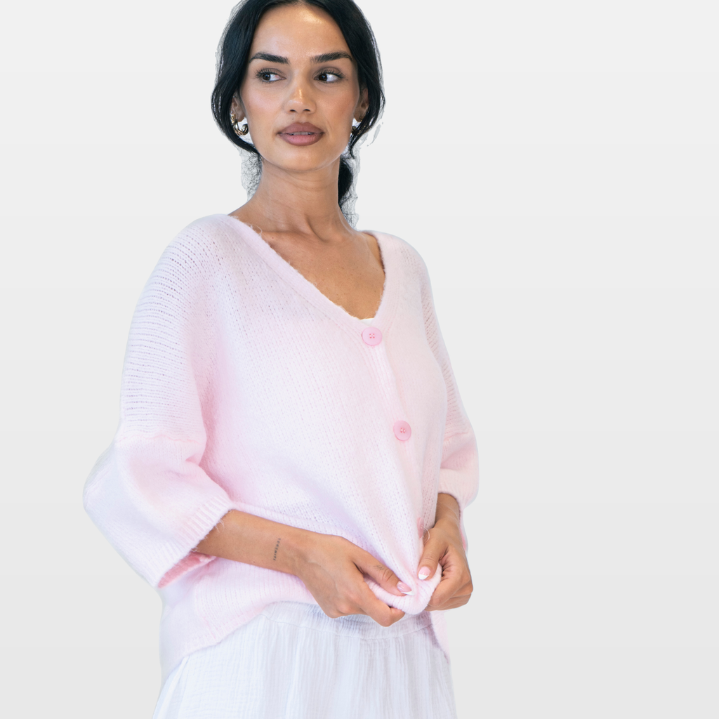 Sandra | Cárdigan oversize con mangas 3/4