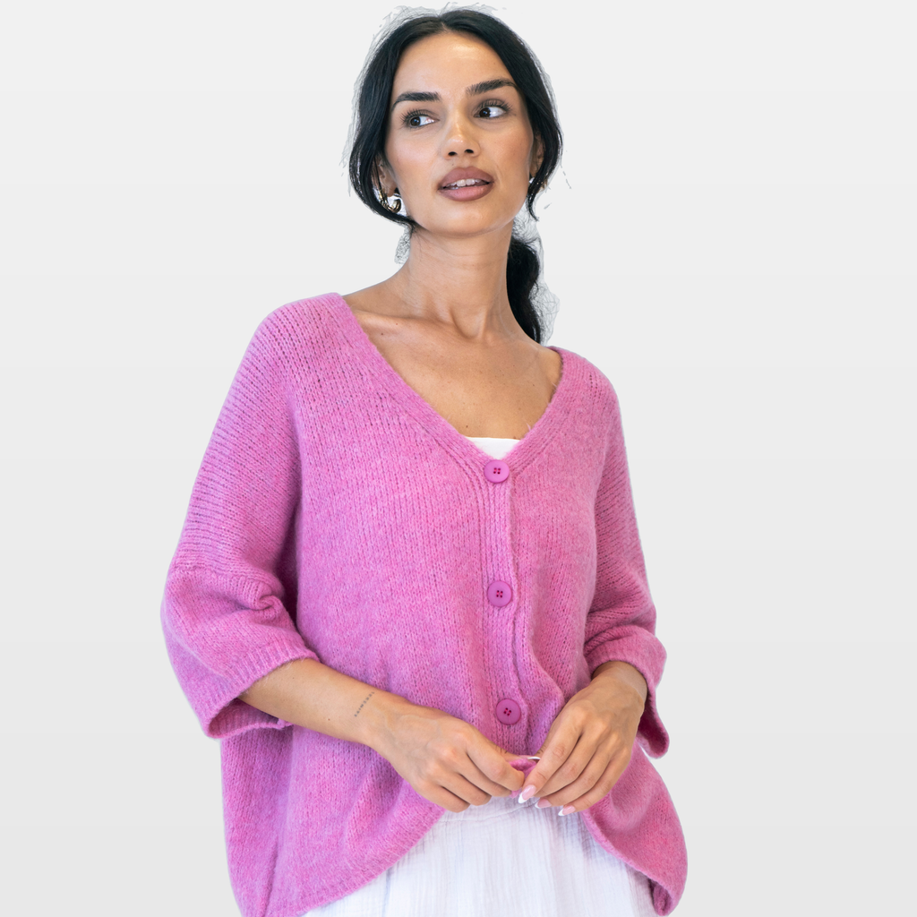 Sandra | Cárdigan oversize con mangas 3/4