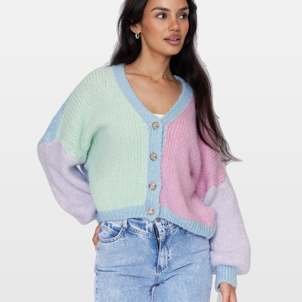 Fiamma | Cárdigan oversize de terciopelo pastel