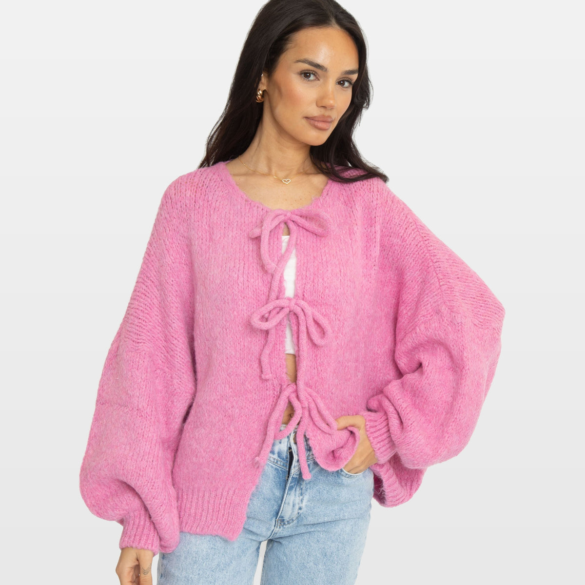 Bettina | Cárdigan oversize con lazos