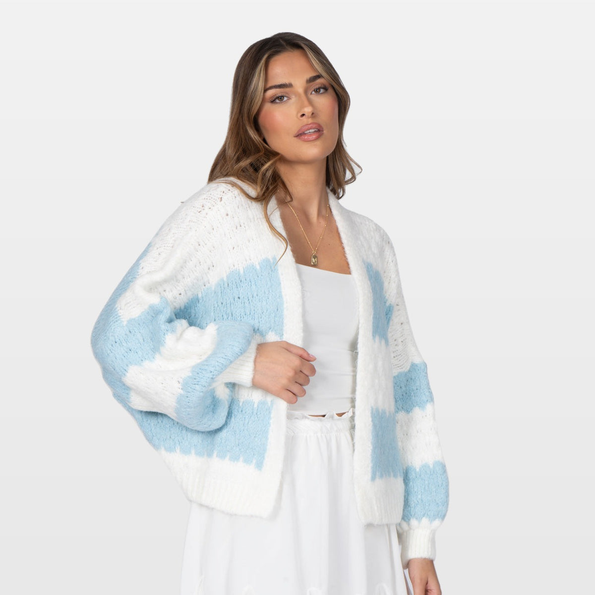 Mirella | Cárdigan extragrande de rayas llamativas
