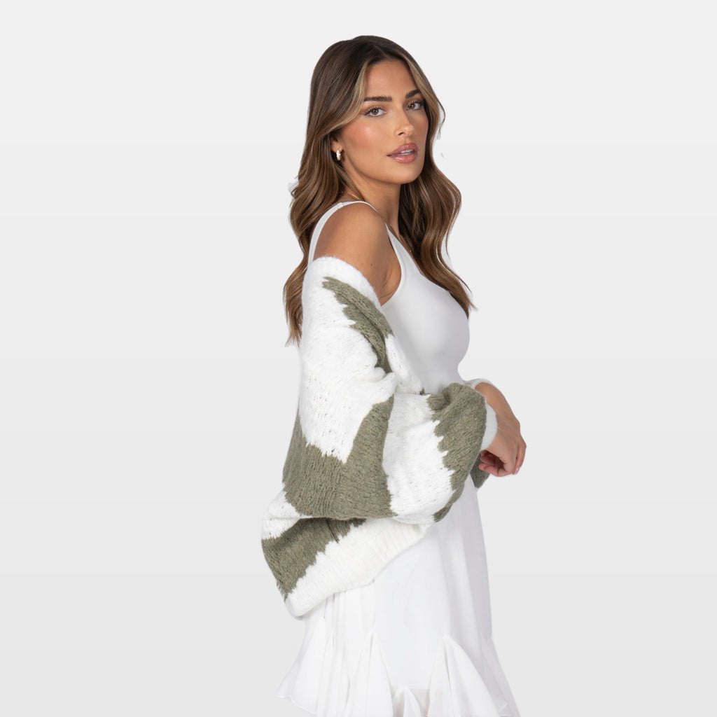 Mirella | Cárdigan extragrande de rayas llamativas