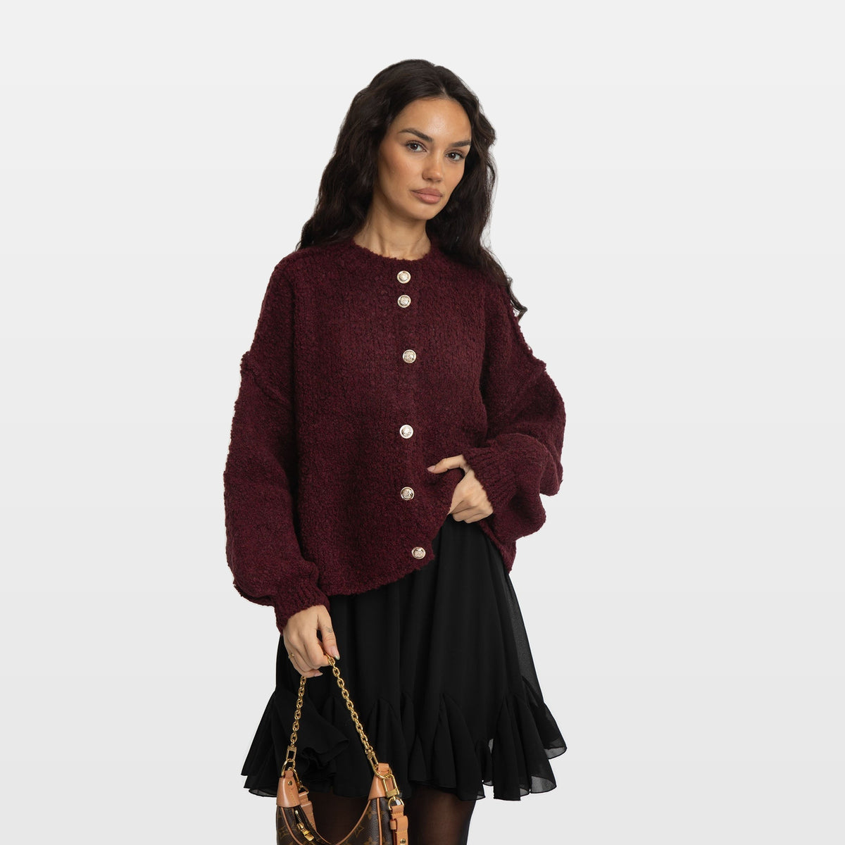 Marisa | Cárdigan corto oversize de bouclé