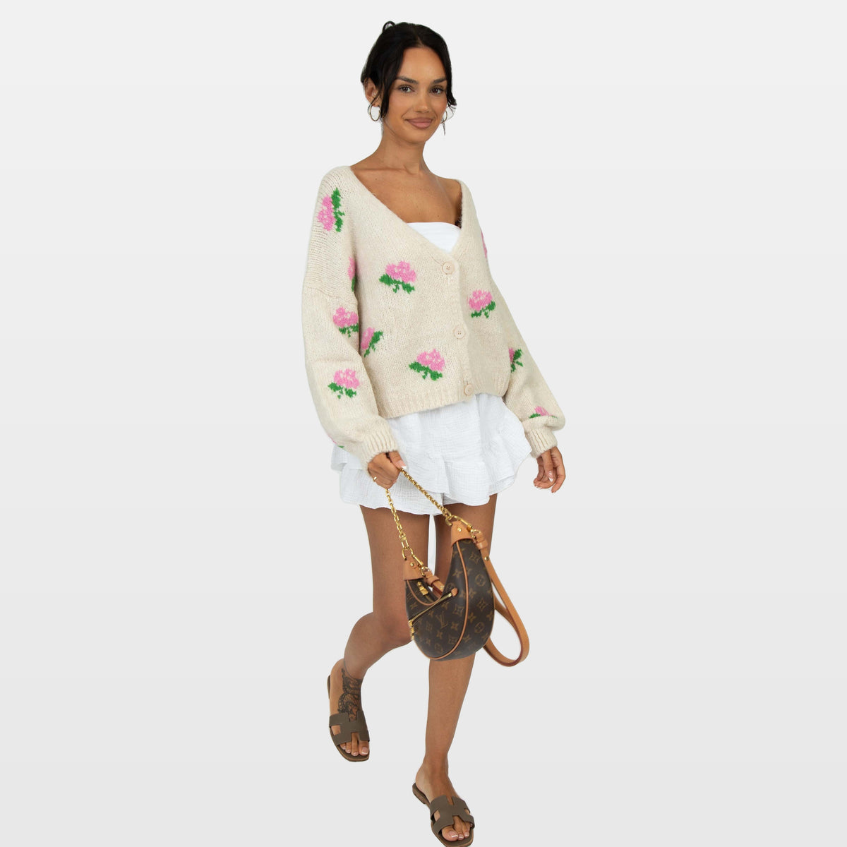 Tecla | Cárdigan rosa oversize