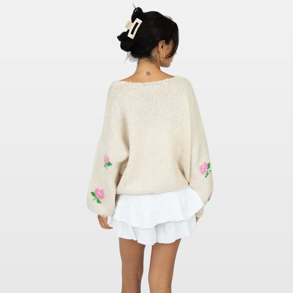 Tecla | Cárdigan rosa oversize