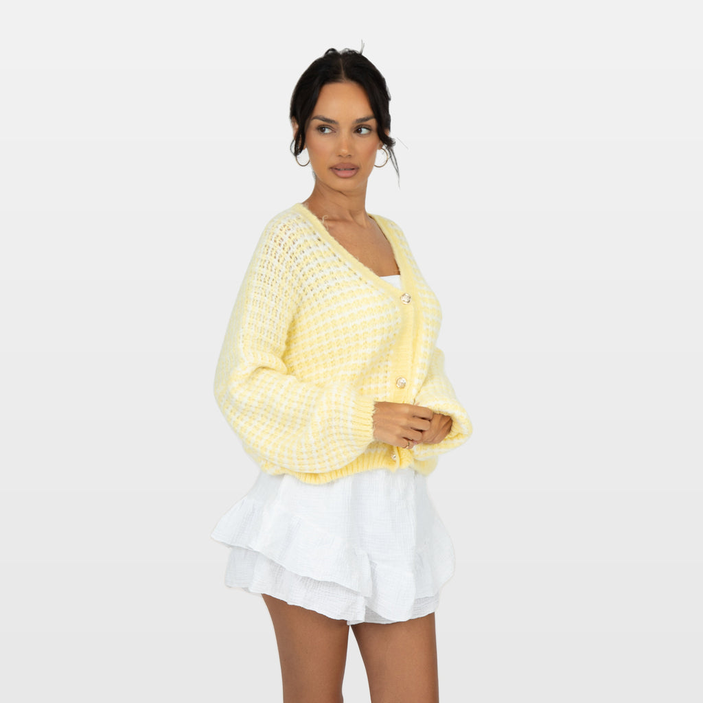 Lucilla | Cárdigan oversize de punto gofrado