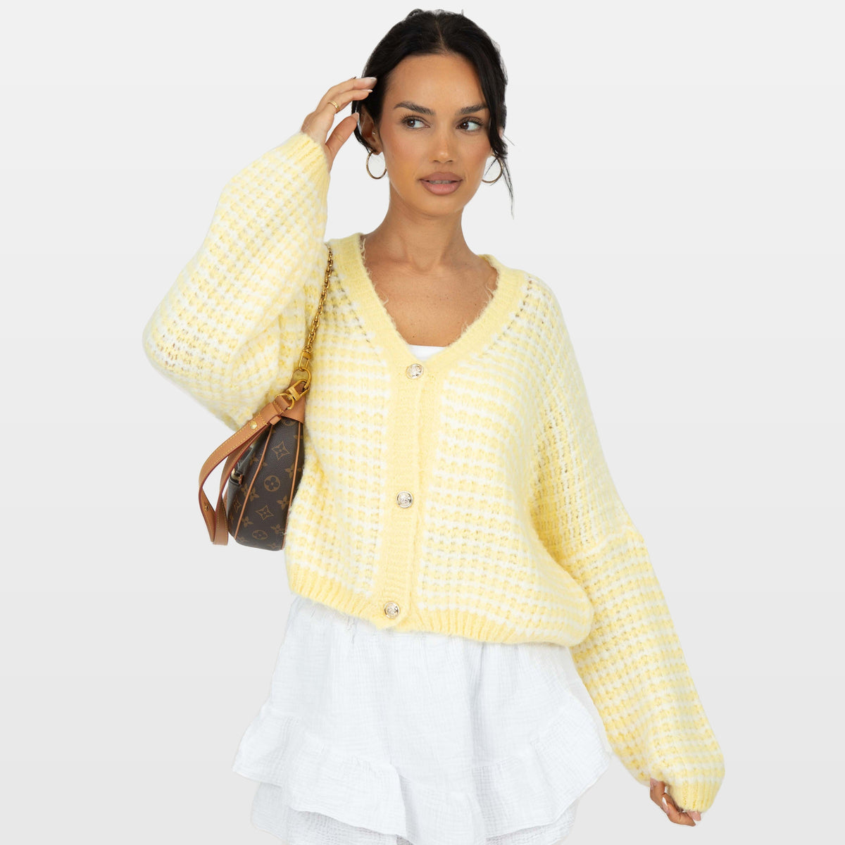 Lucilla | Cárdigan oversize de punto gofrado