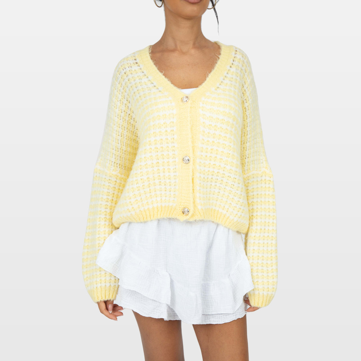 Lucilla | Cárdigan oversize de punto gofrado
