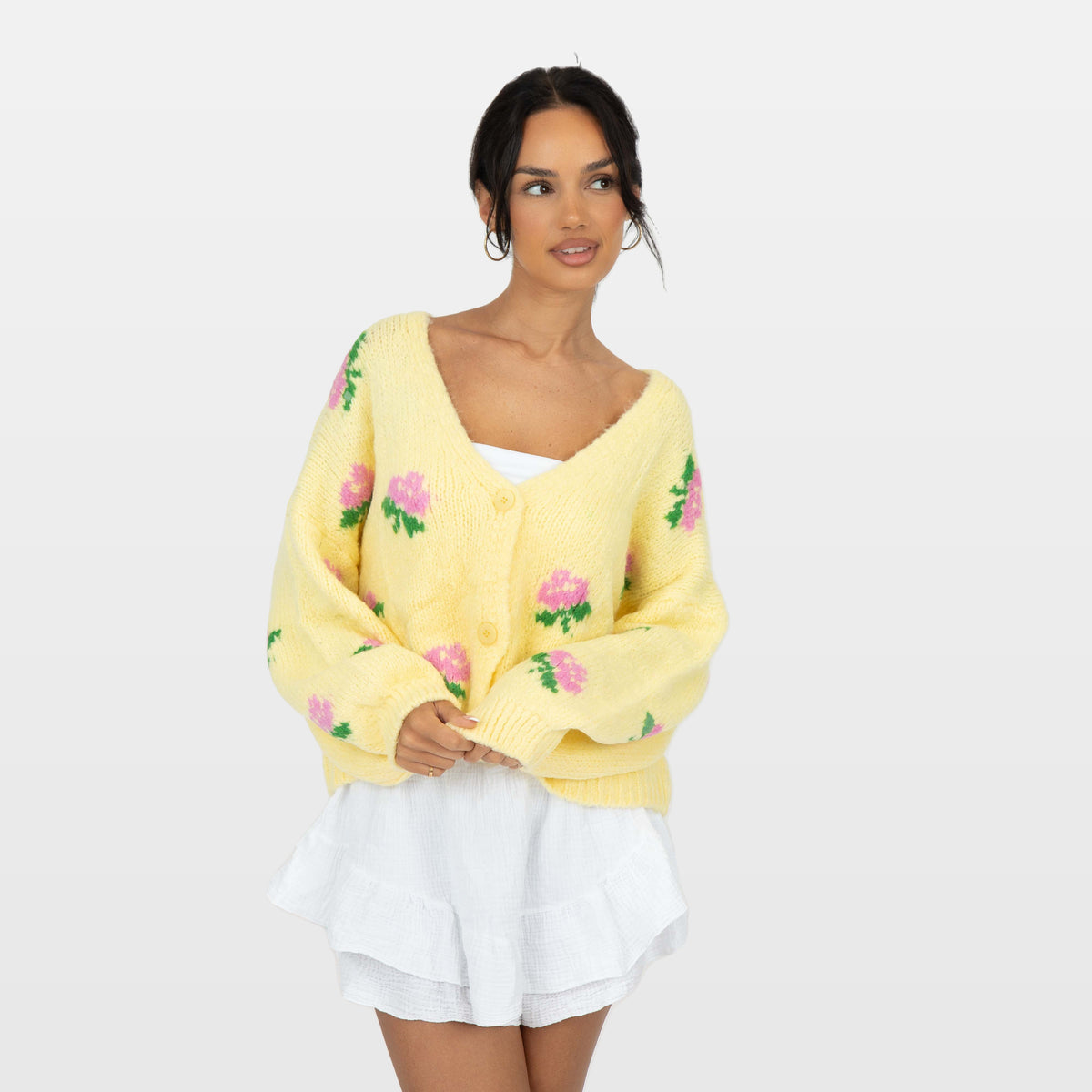 Tecla | Cárdigan rosa oversize