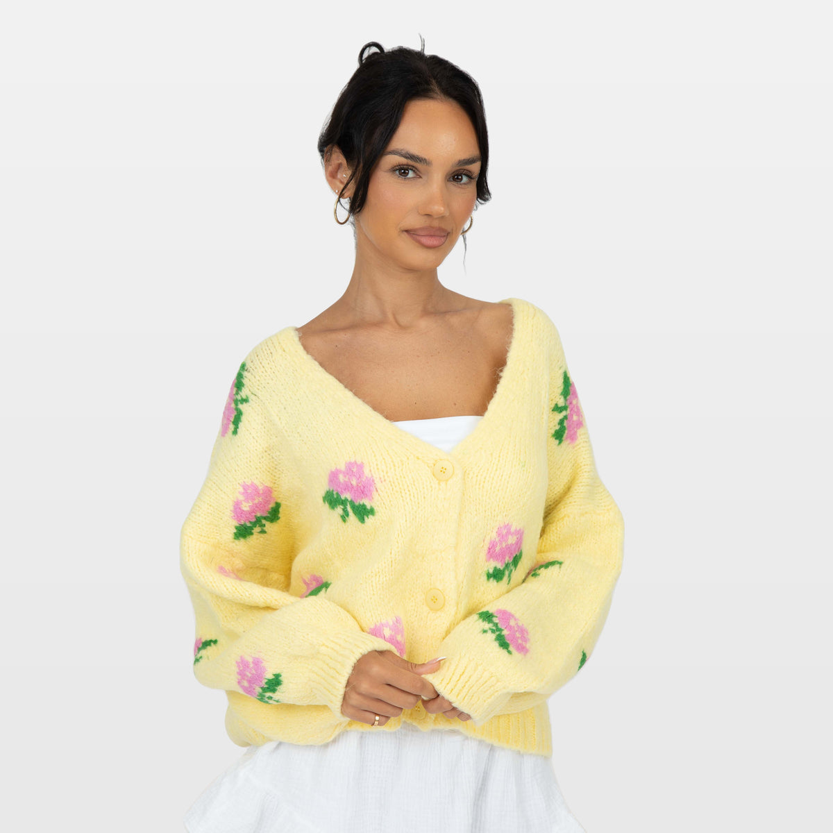 Tecla | Cárdigan rosa oversize