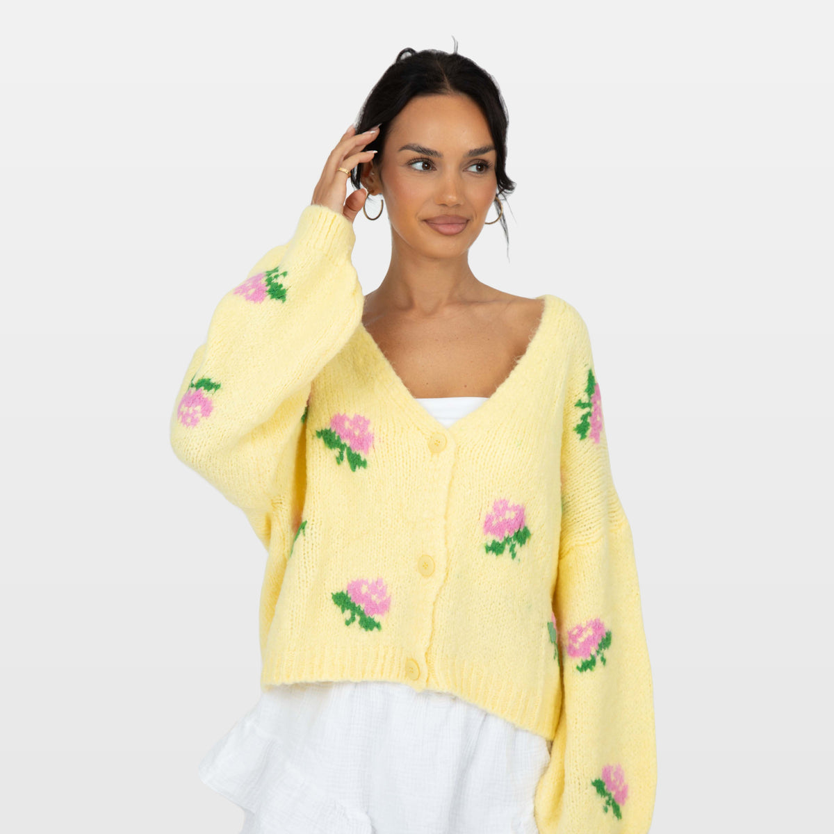 Tecla | Cárdigan rosa oversize