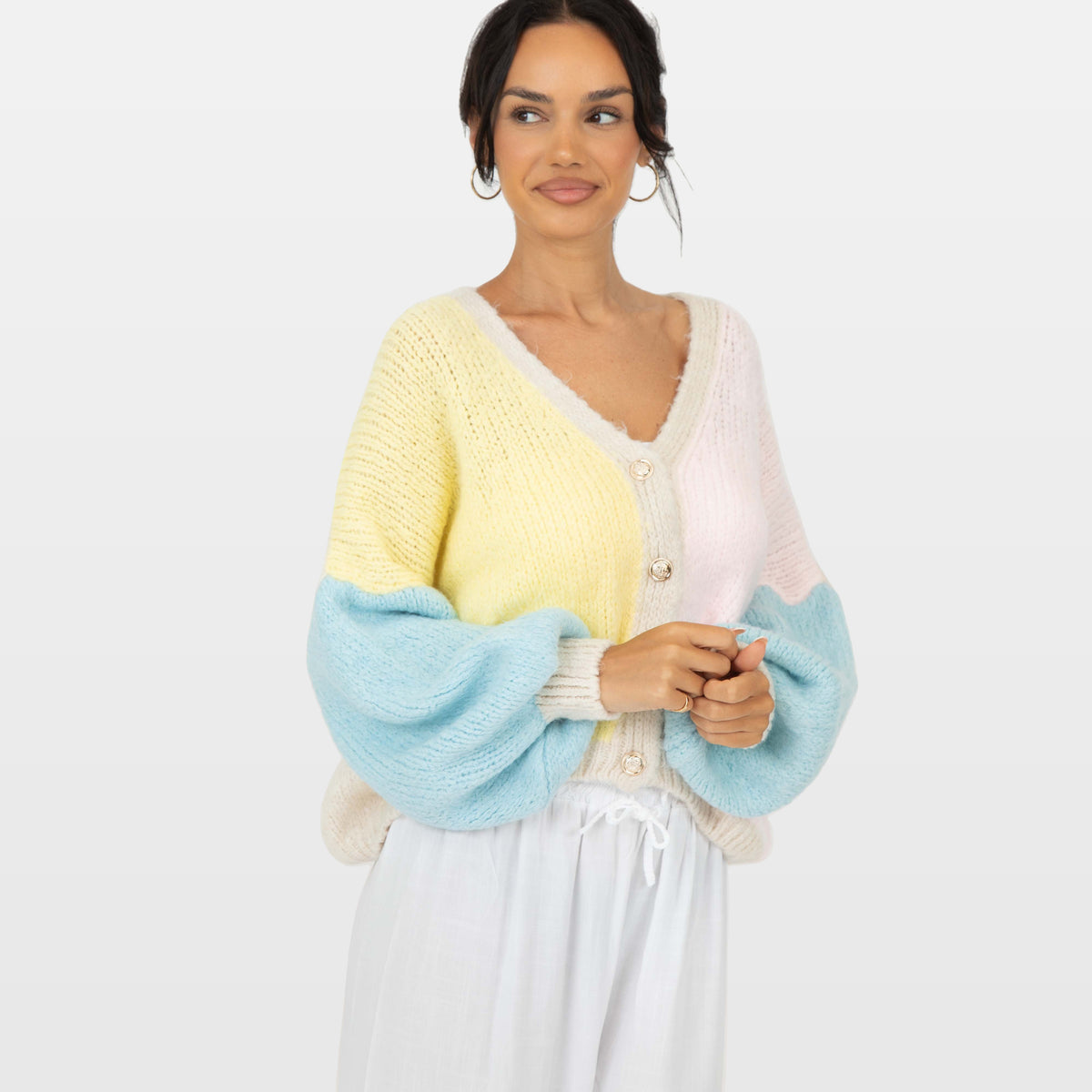 Fiamma | Cárdigan oversize de terciopelo pastel