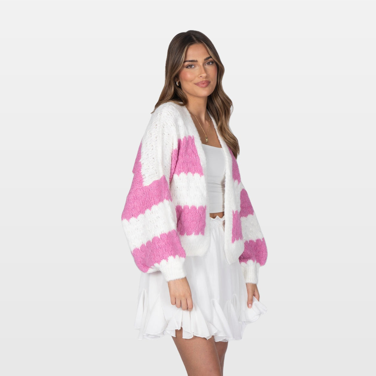 Mirella | Cárdigan extragrande de rayas llamativas