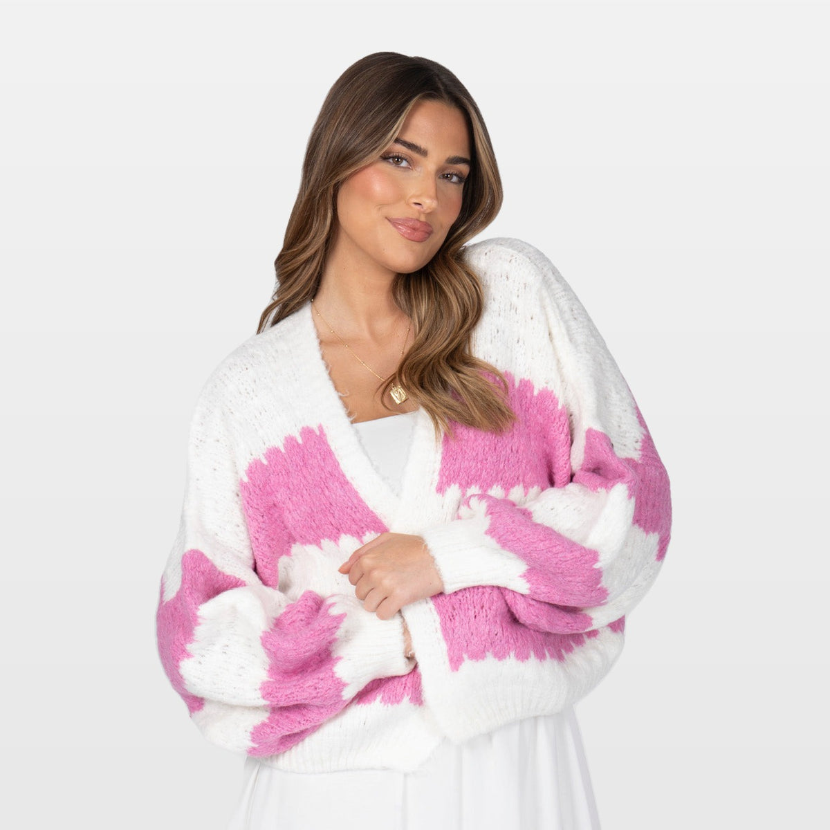 Mirella | Cárdigan extragrande de rayas llamativas