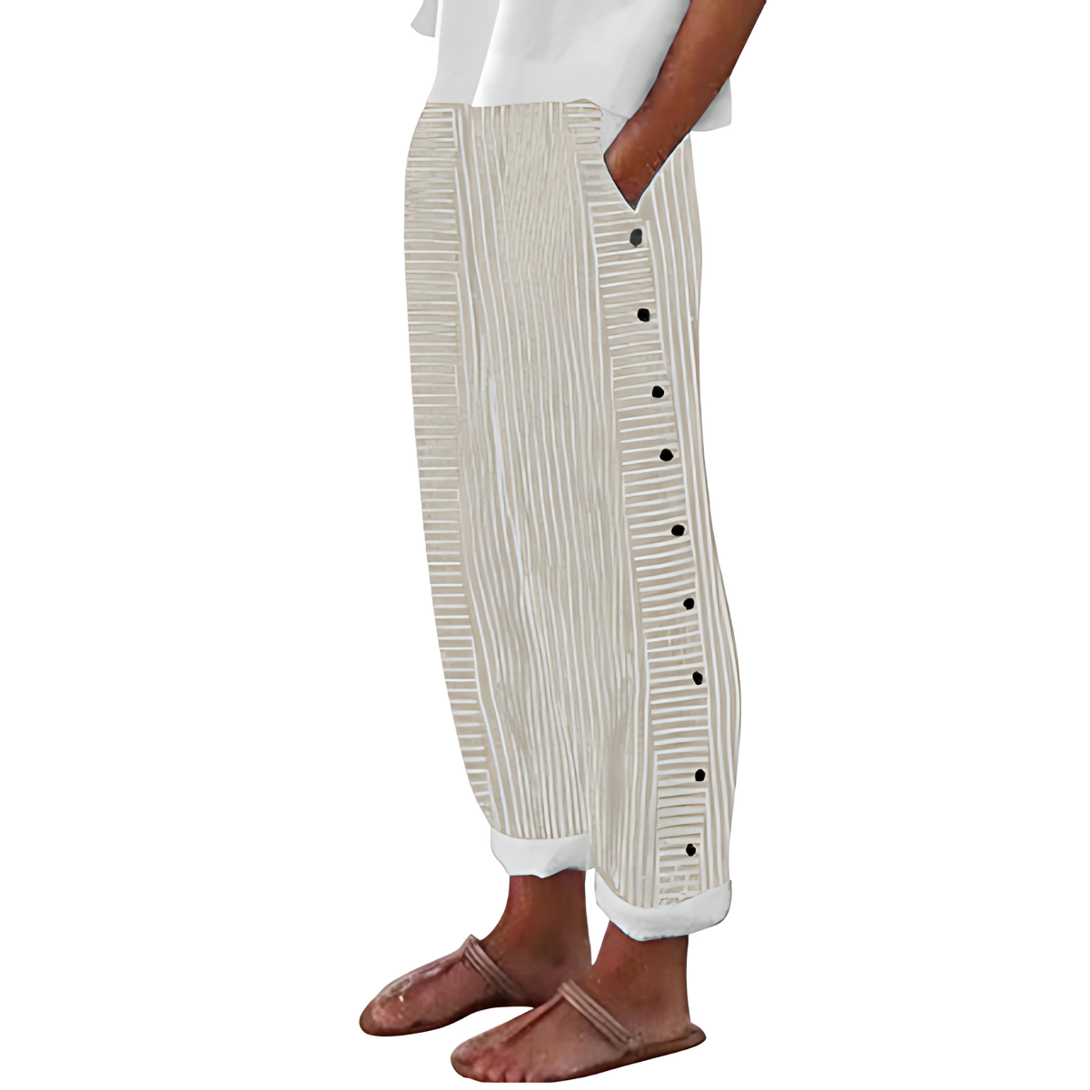 Dagny | Pantalón de Rayas de Verano