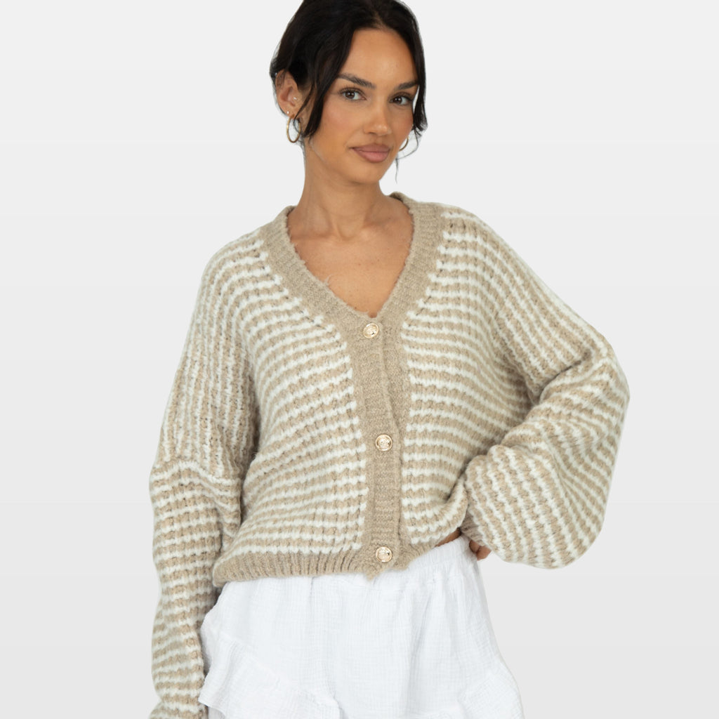 Lucilla | Cárdigan oversize de punto gofrado