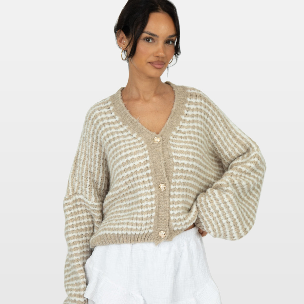 Lucilla | Cárdigan oversize de punto gofrado