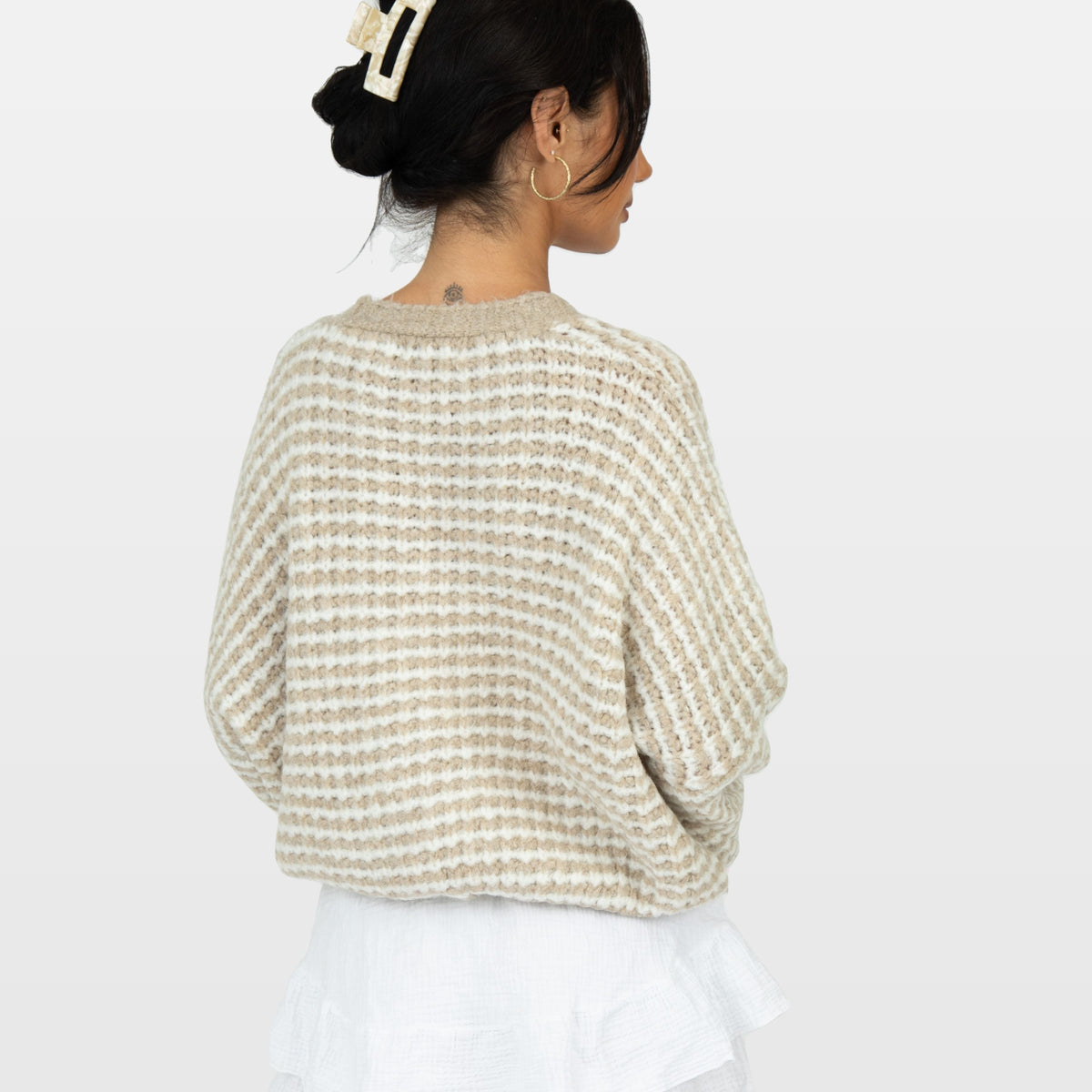 Lucilla | Cárdigan oversize de punto gofrado