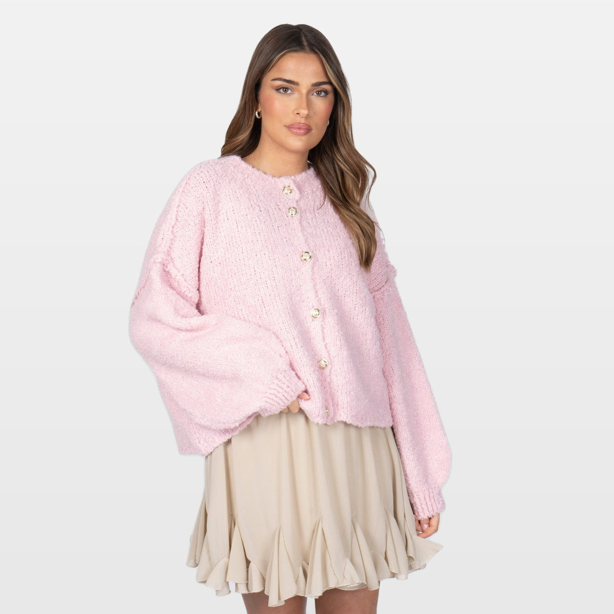 Marisa | Cárdigan corto oversize de bouclé