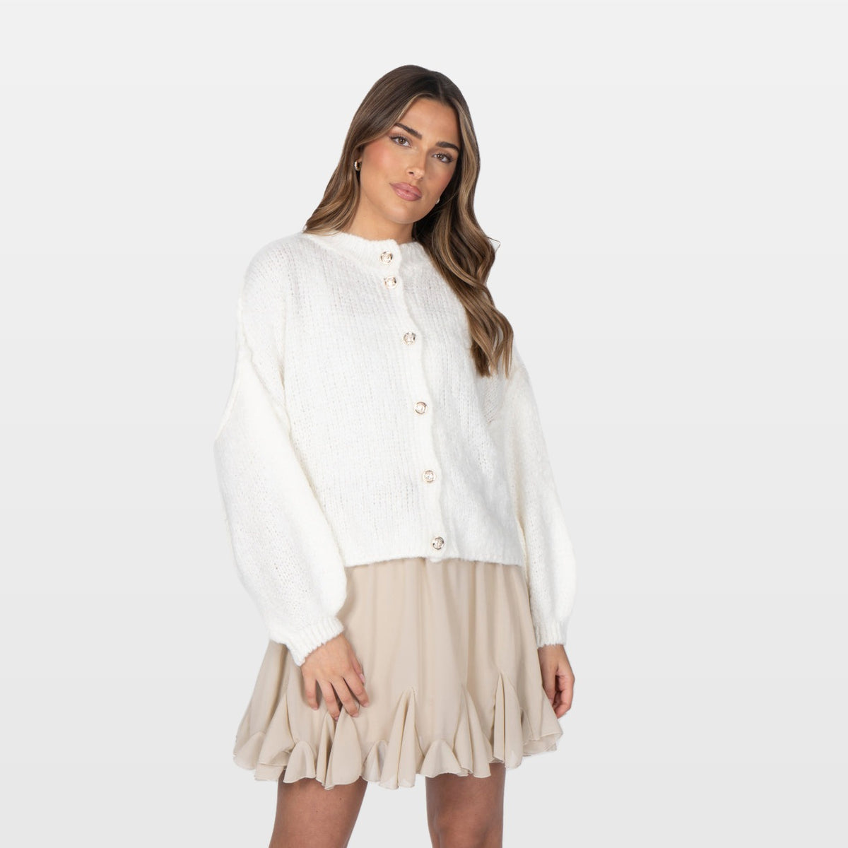 Marisa | Cárdigan corto oversize de bouclé