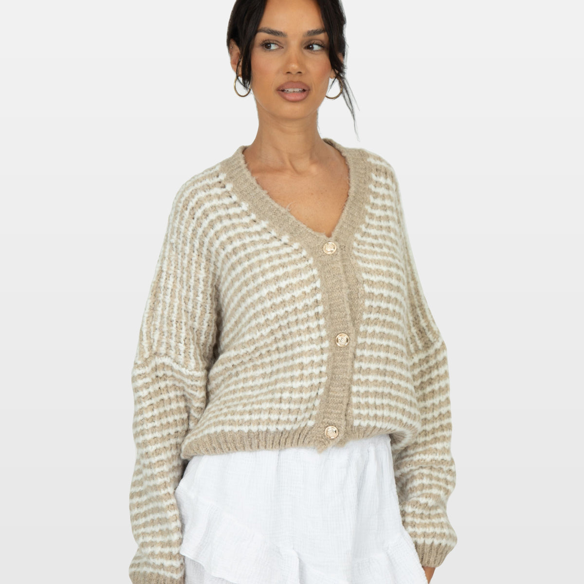 Lucilla | Cárdigan oversize de punto gofrado
