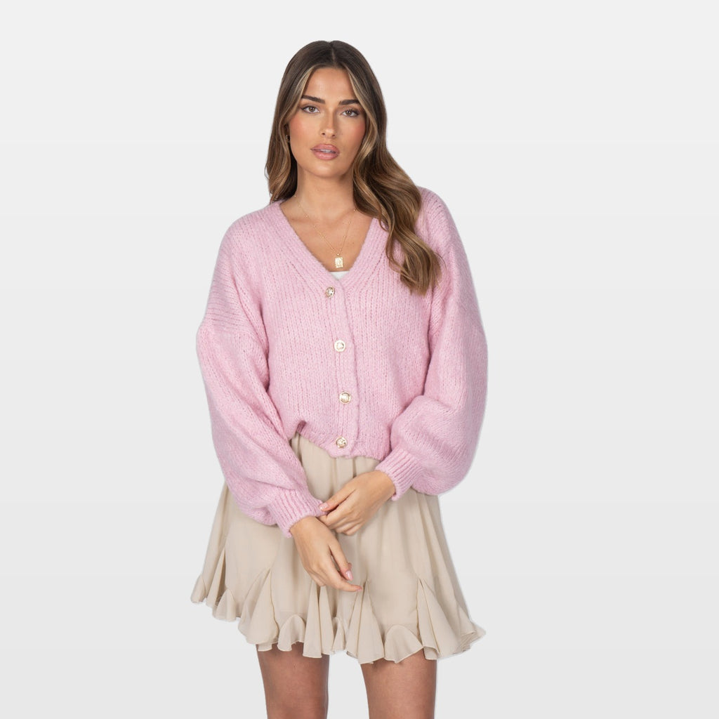 Carla | Cárdigan corto oversize con cuello en V