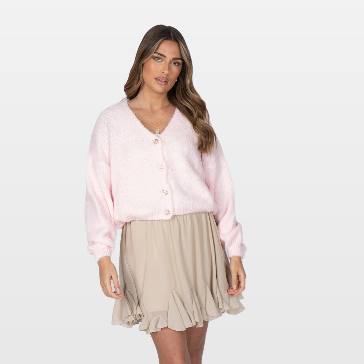 Carla | Cárdigan corto oversize con cuello en V
