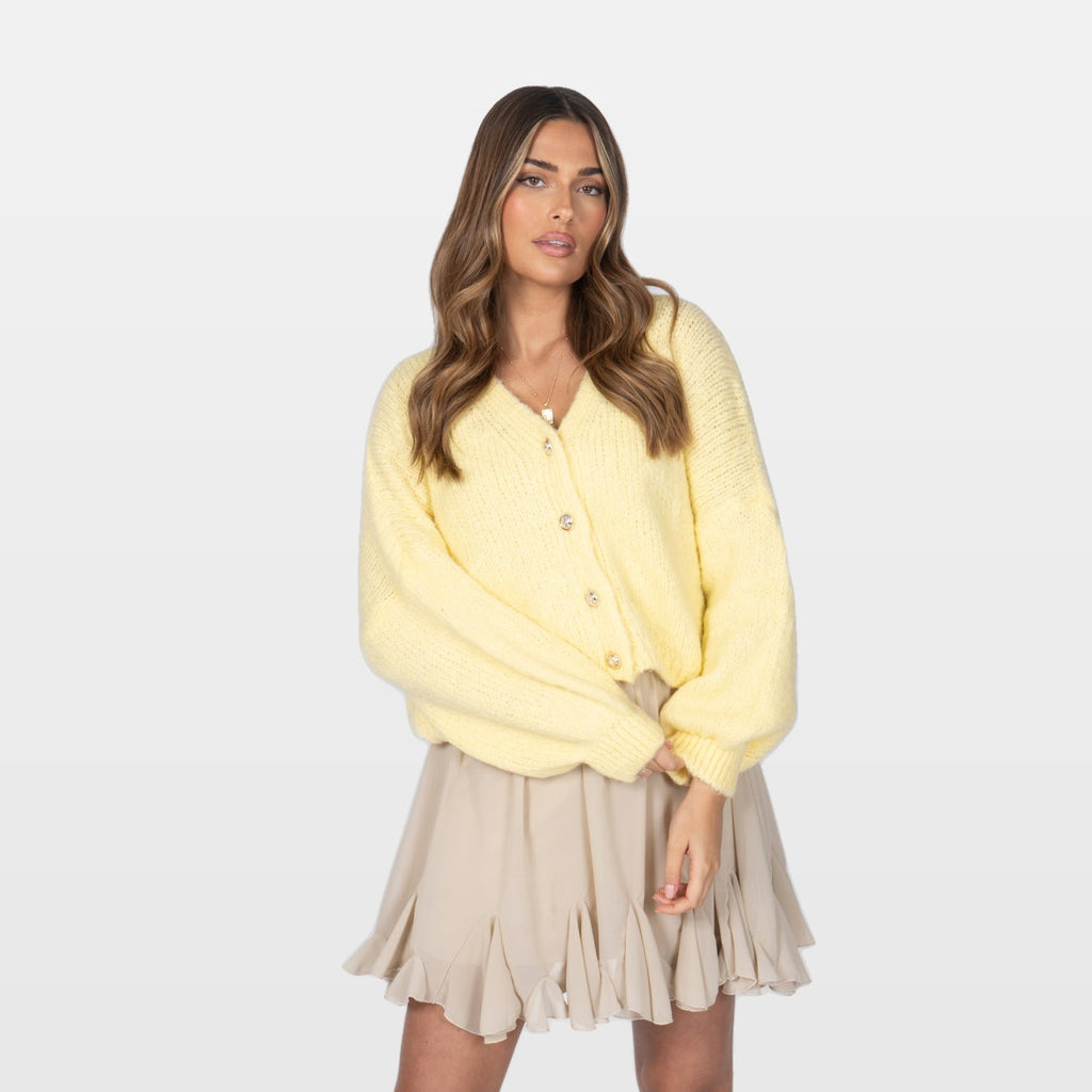 Carla | Cárdigan corto oversize con cuello en V