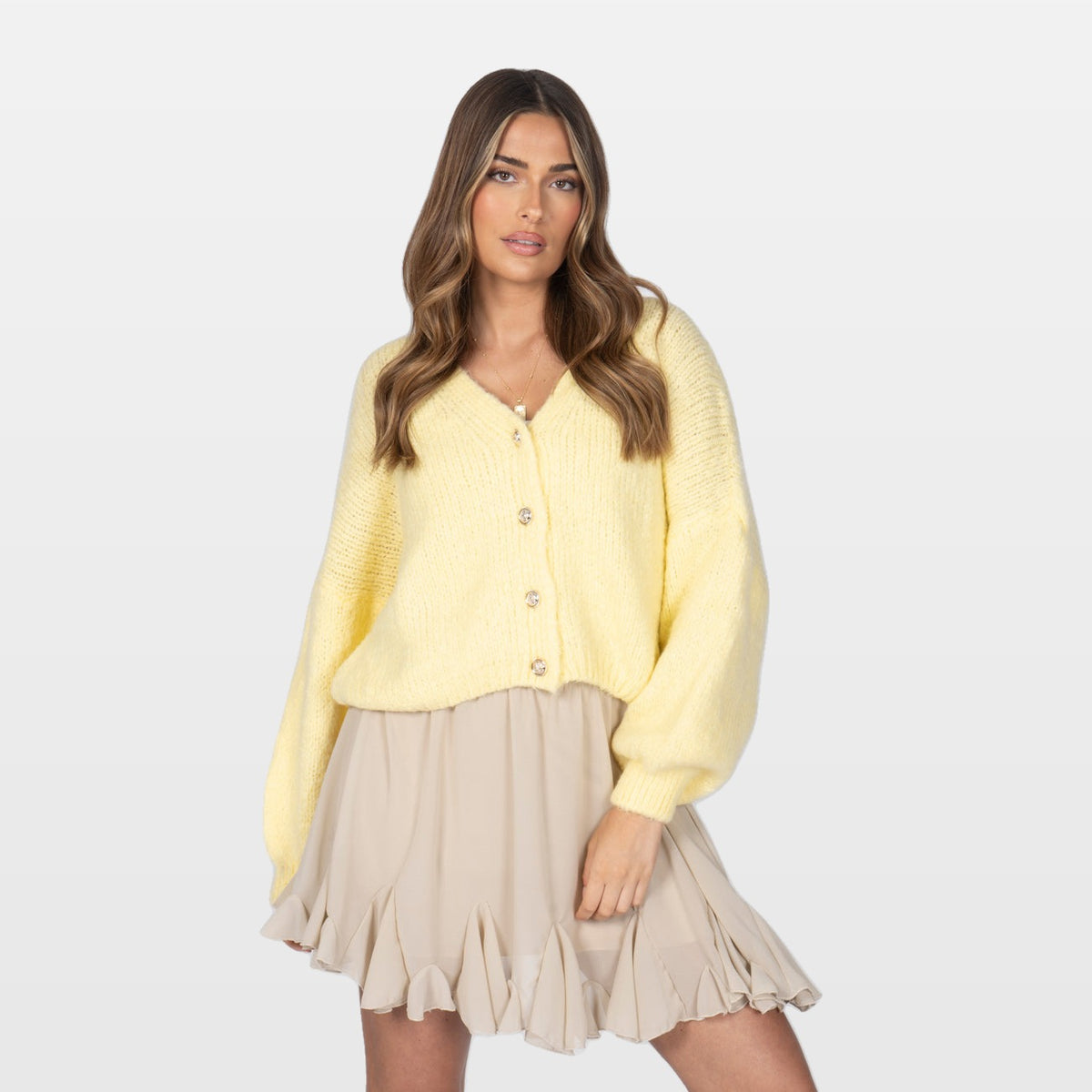 Carla | Cárdigan corto oversize con cuello en V