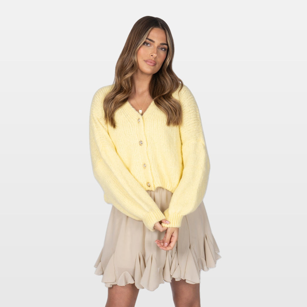 Carla | Cárdigan corto oversize con cuello en V