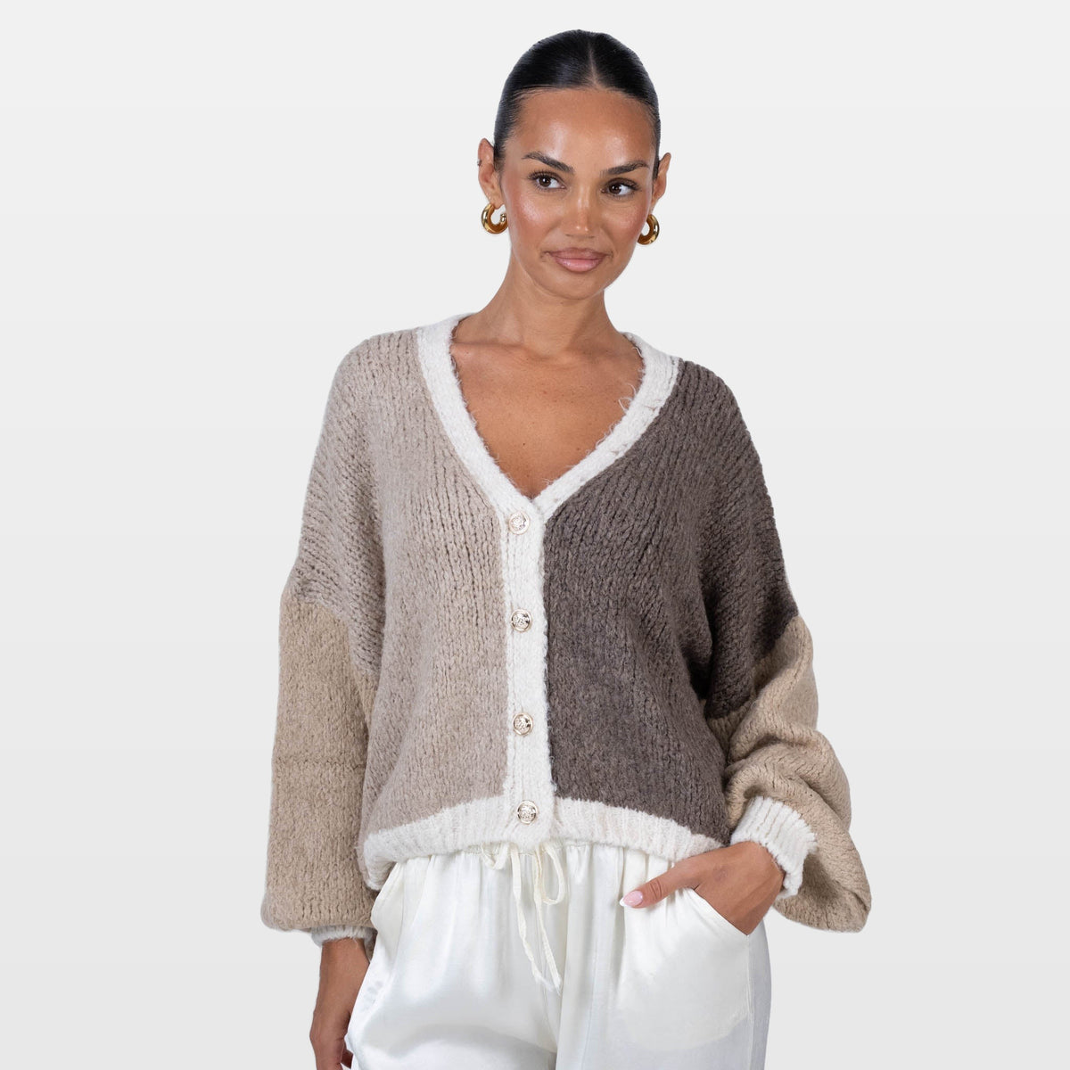 Fiamma | Cárdigan oversize de terciopelo pastel