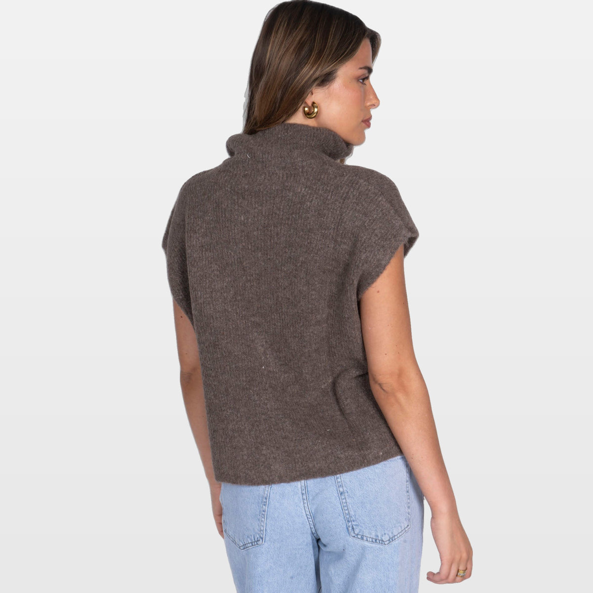 Nella | Chaleco de punto oversize con cremallera