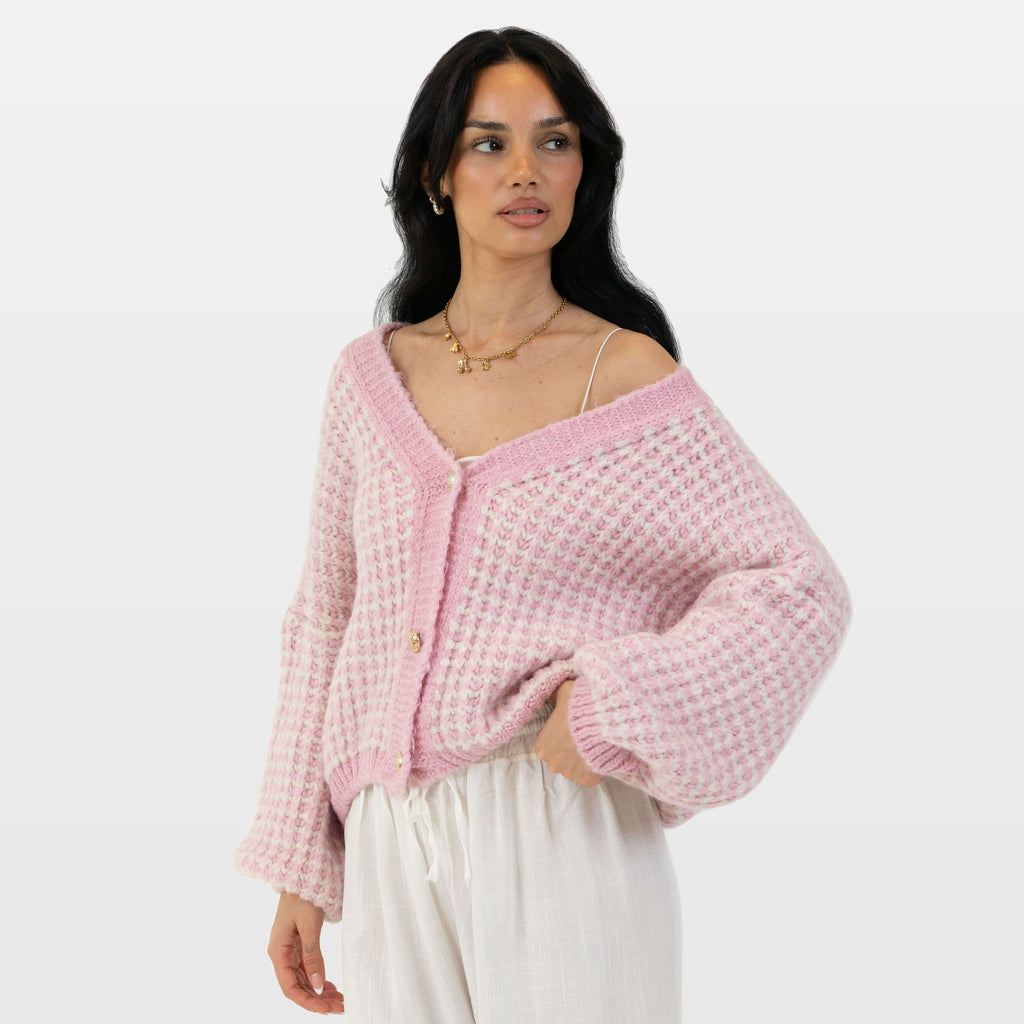 Lucilla | Cárdigan oversize de punto gofrado