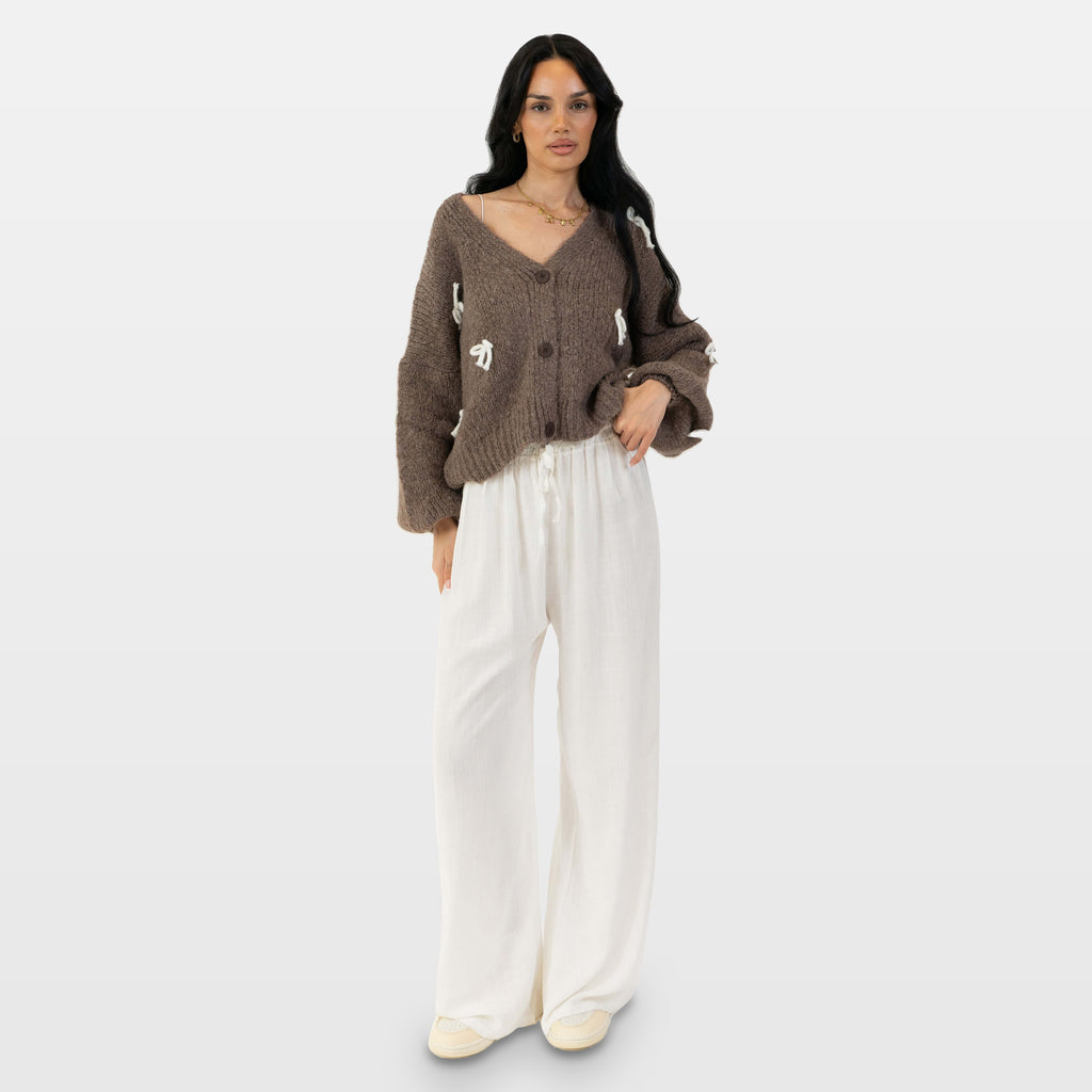 Letizia | Cárdigan oversize con mini lazos