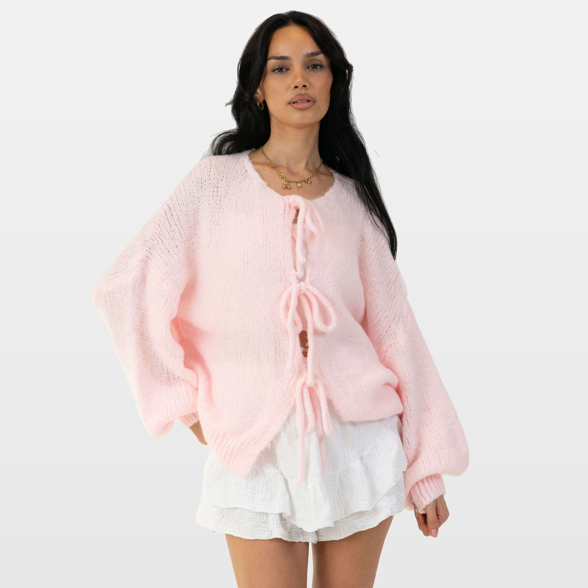 Bettina | Cárdigan oversize con lazos