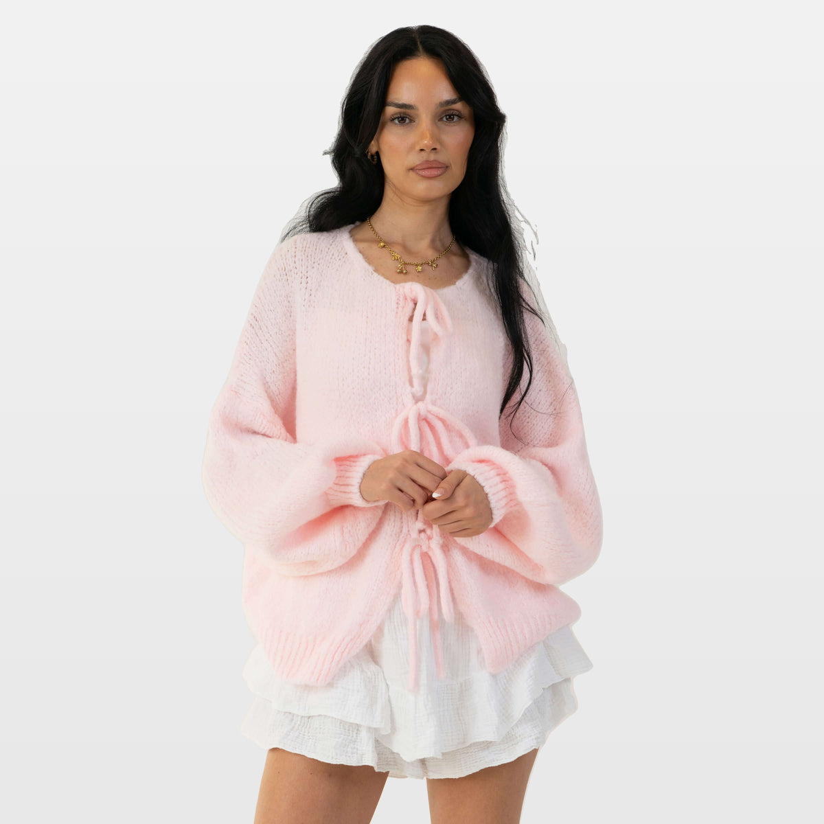 Bettina | Cárdigan oversize con lazos