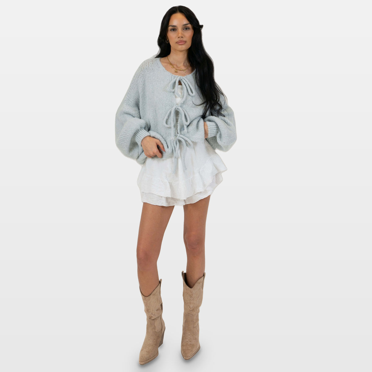 Bettina | Cárdigan oversize con lazos