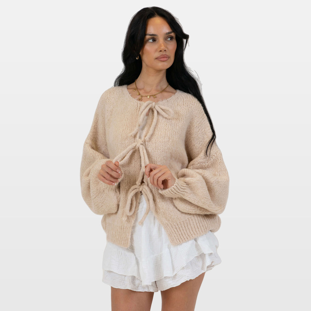 Bettina | Cárdigan oversize con lazos