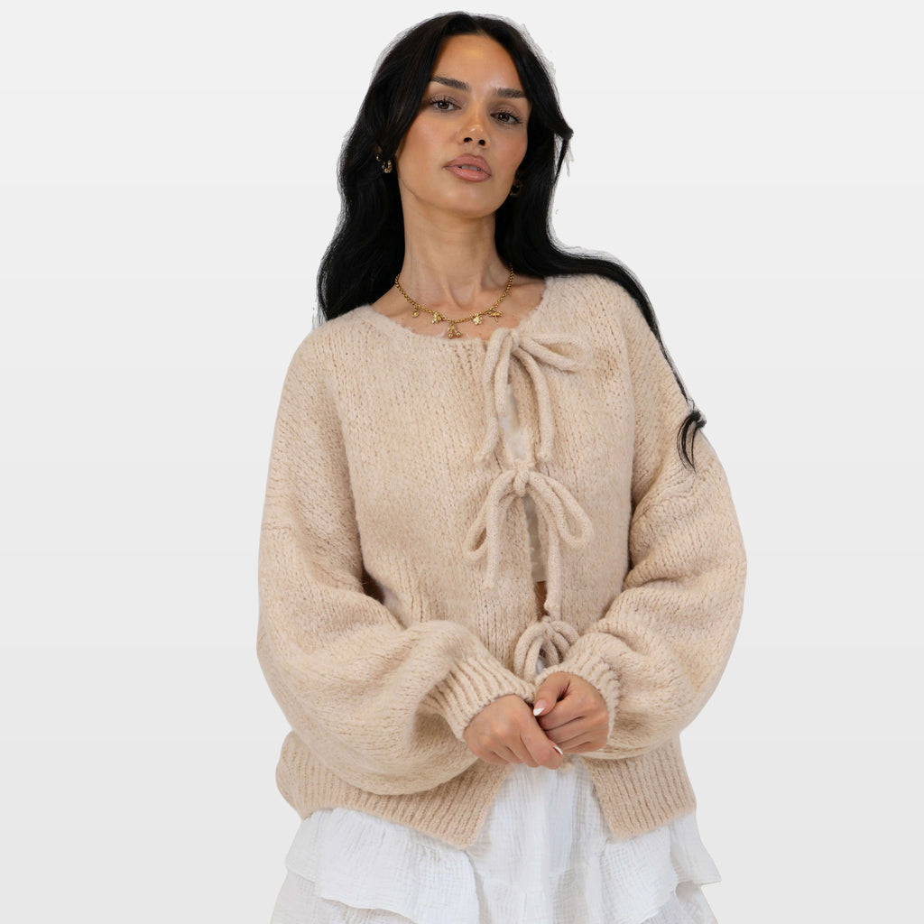 Bettina | Cárdigan oversize con lazos