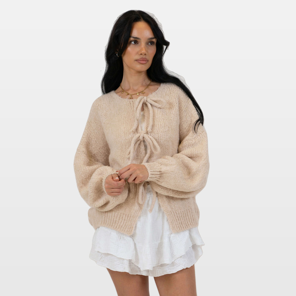Bettina | Cárdigan oversize con lazos