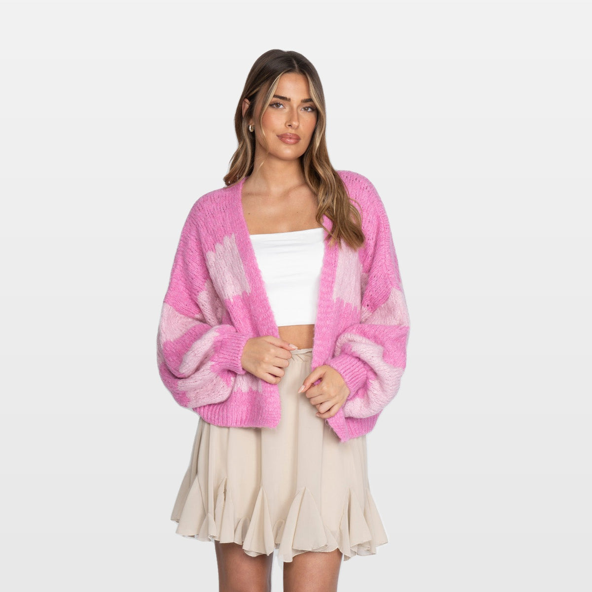 Mirella | Cárdigan extragrande de rayas llamativas