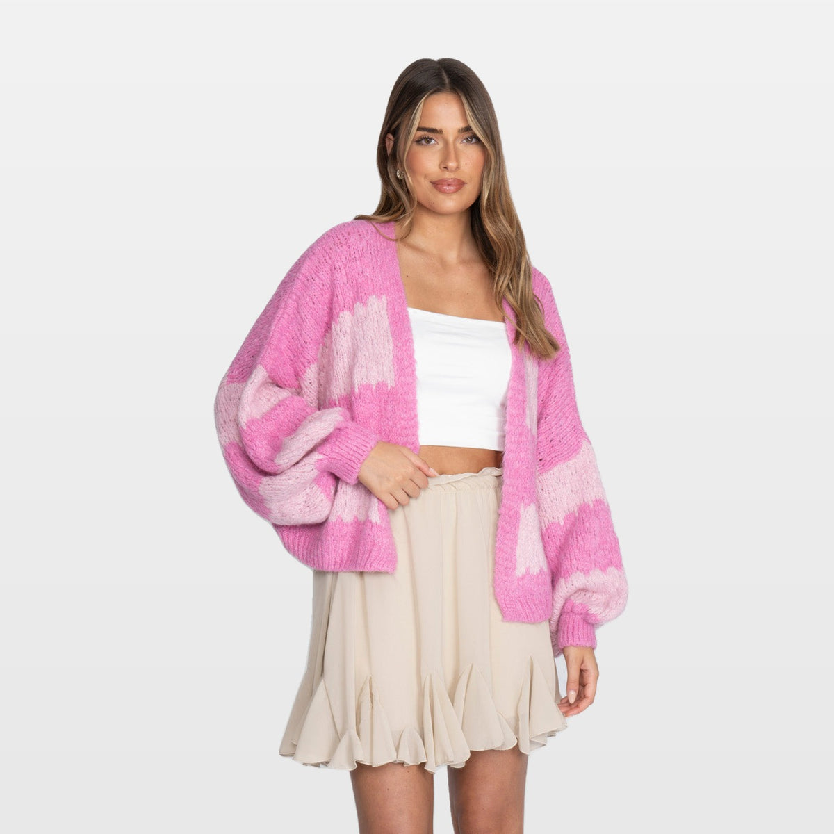Mirella | Cárdigan extragrande de rayas llamativas