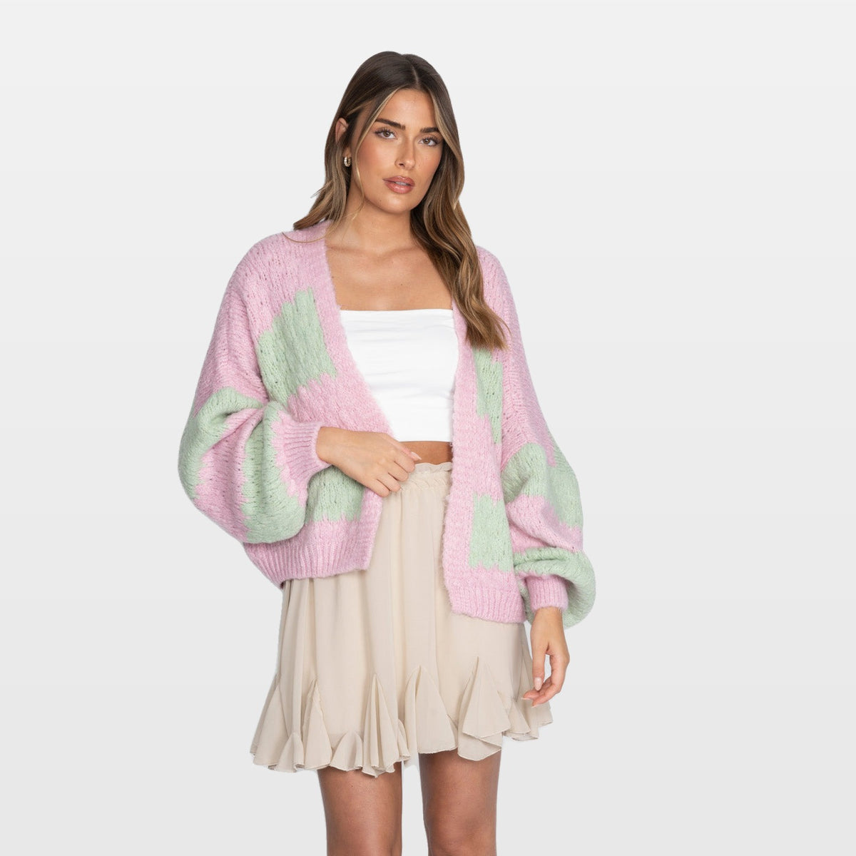 Mirella | Cárdigan extragrande de rayas llamativas