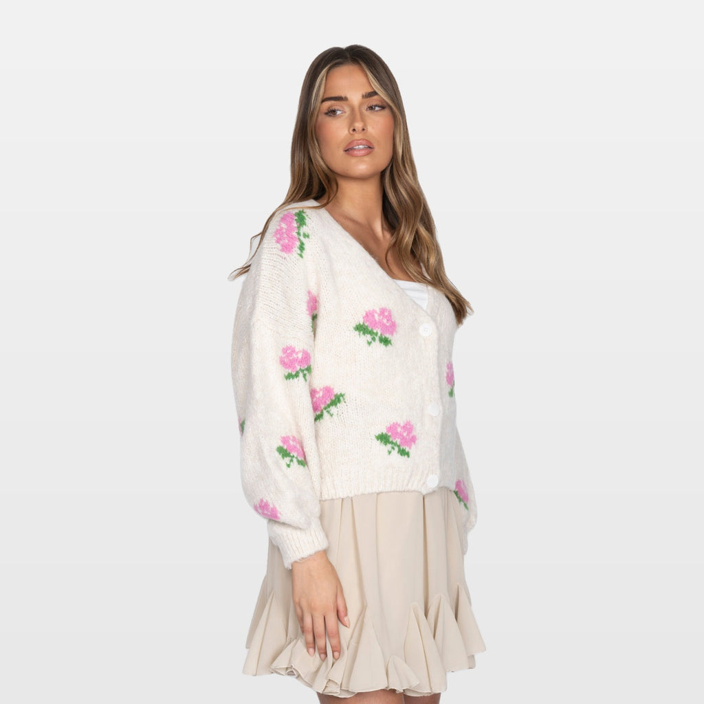 Tecla | Cárdigan rosa oversize