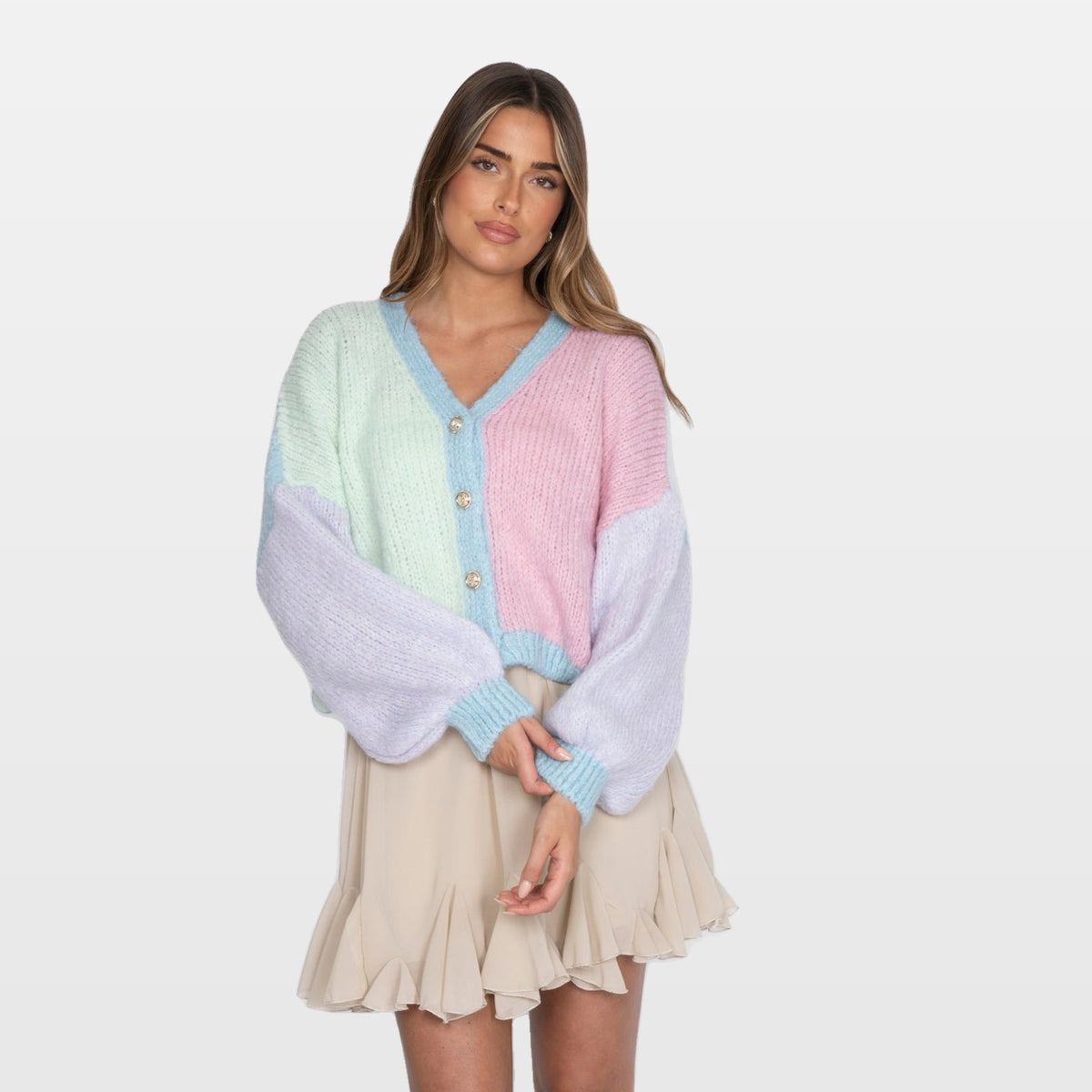 Fiamma | Cárdigan oversize de terciopelo pastel