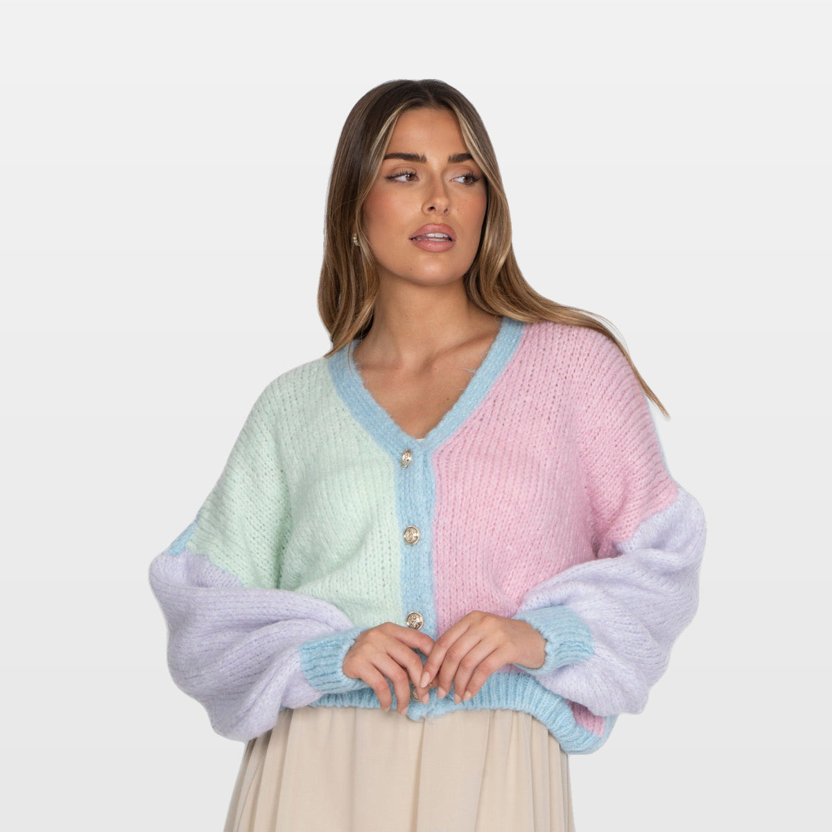 Fiamma | Cárdigan oversize de terciopelo pastel