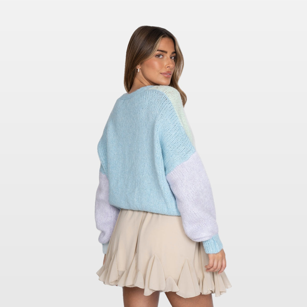 Fiamma | Cárdigan oversize de terciopelo pastel