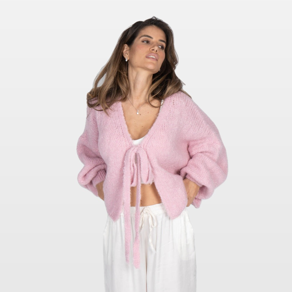 Allegra | Cárdigan extragrande con lazo