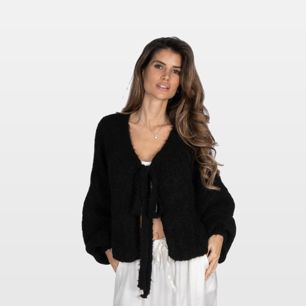 Allegra | Cárdigan extragrande con lazo